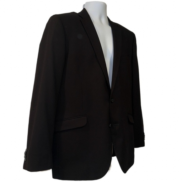 Kenneth Cole REACTION Techni-Cole Men’s Black 2-Button Blazer Jacket 42R - Picture 4 of 10